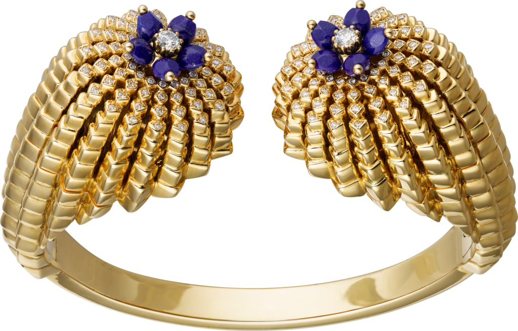 Download Cactus De Cartier Braceletyellow Gold Lapis Lazuli Cactus De Cartier Bracelet PNG Image with No Background PNGkey
