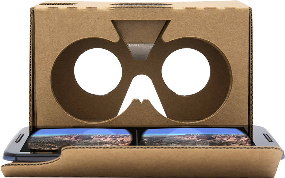Cardboard Vr Viewer For Smartphones - Vr Cardboard Box (950x620), Png Download