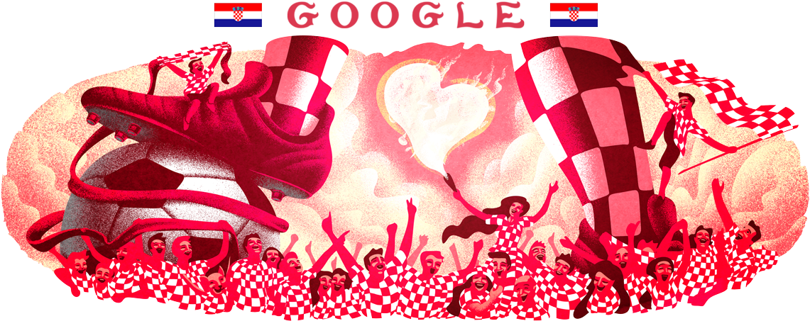 Google Doodle Croatia World Cup (1150x460), Png Download