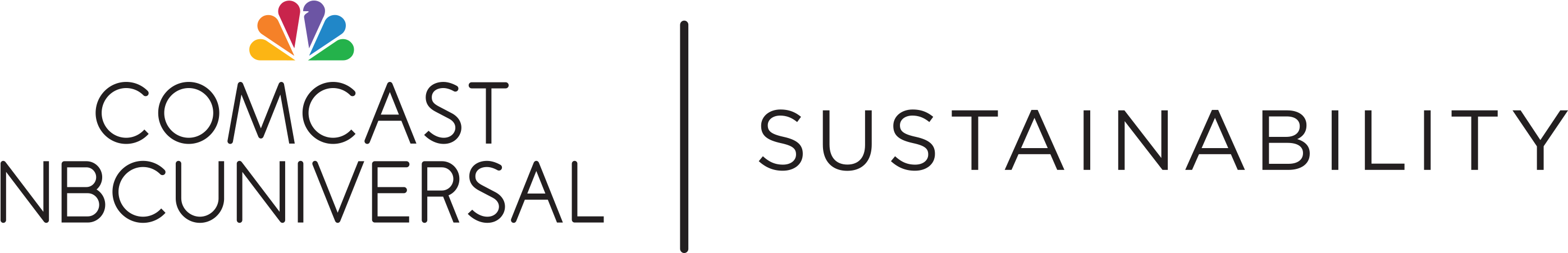 Comcast Nbc Universal Sustainability Logo - Black-and-white (3000x1000), Png Download