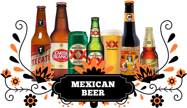 Liquor Clipart Mexican Beer - Mexican Cuisine (600x400), Png Download