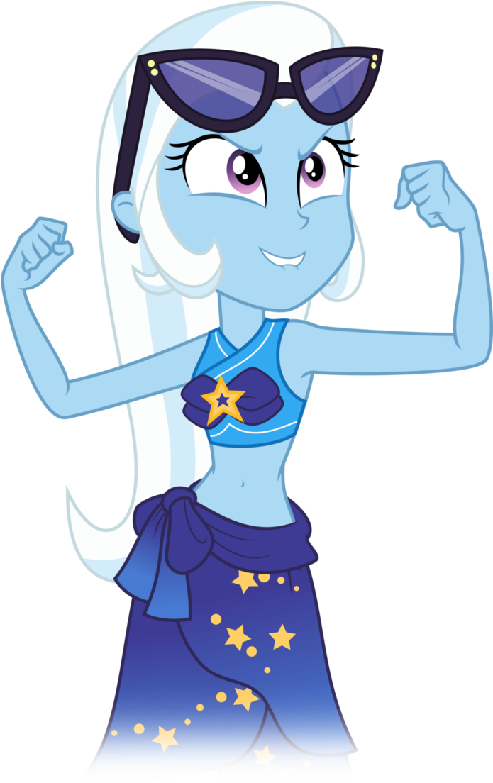 Clothes, Equestria Girls, Flexing, Forgotten Friendship, - Trixie Swimsuit Mlp Forgotten Friendship (694x1152), Png Download