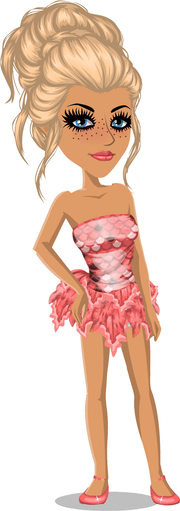 Msp Lagoon Fish - Moviestarplanet Animations (608x1700), Png Download