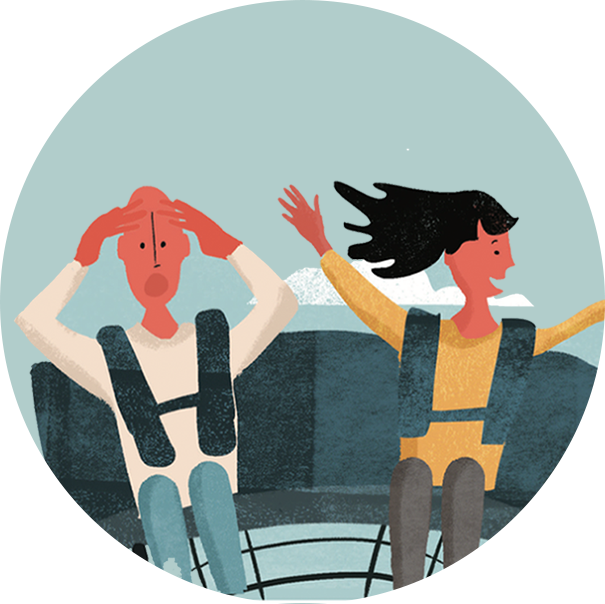 Understanding How Anxiety Is Created By Our Nervous - Cartoon (605x604), Png Download