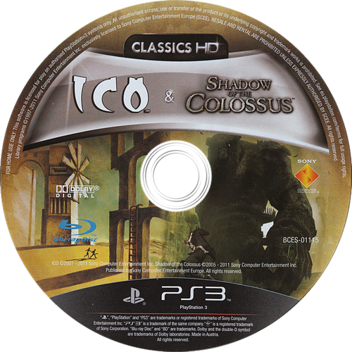 The Ico & Shadow Of The Colossus Collection Ps3 Disc - Ico & Shadow Of The Colossus Collection Playstation (500x500), Png Download