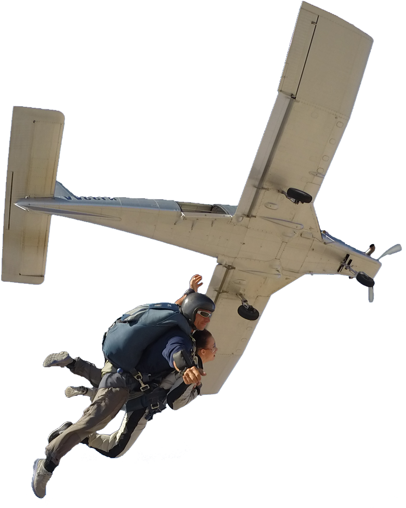 Skydive Las Vegas, Skydiving In Vegas - Plane Parachutism Png (870x1052), Png Download
