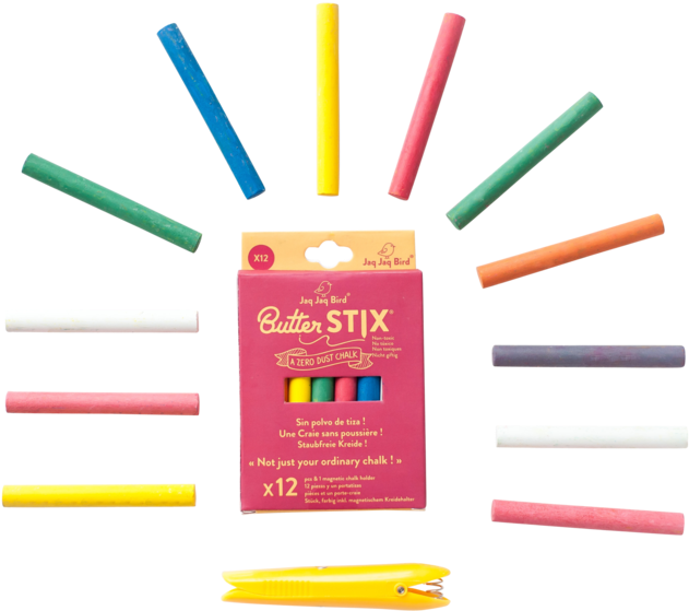 Butterstix® With Chalk Holder No Dust Chalk - Jaq Jaq Bird Butterstix Holder (1024x682), Png Download