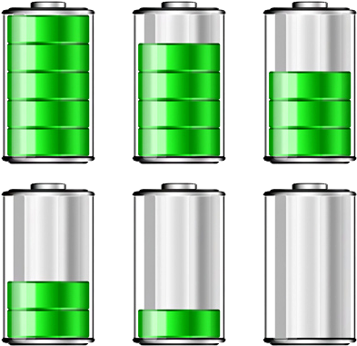 Bateria Png - Battery Level Icon Png (610x458), Png Download