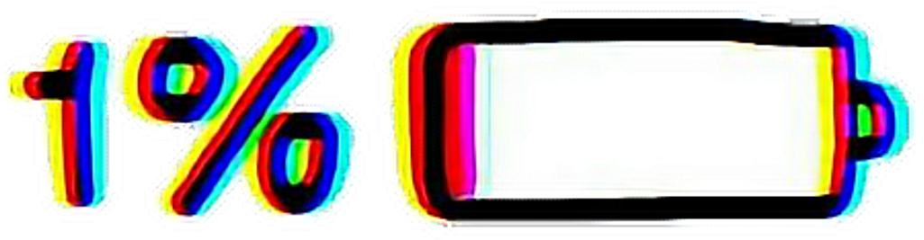 Tumblr Tumblrstickers 1% Bateria (1024x1024), Png Download