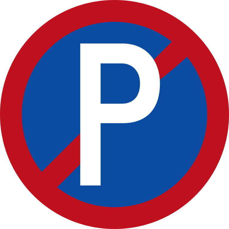 No Parking Sign - No Parking Logo Png (768x768), Png Download