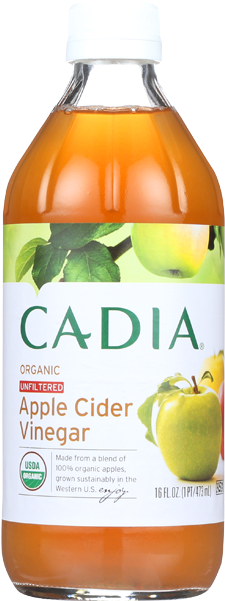 Cadia Organic Unfiltered Apple Cider Vinegar-16 Fl - Cadia Vegetable Green Beans Cut Org Can 14.50 Oz (650x650), Png Download