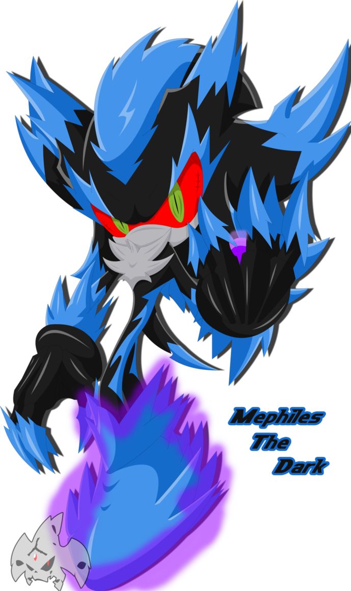 I Love This Guy He's So Epic He's Creepy And Cool At - Super Mephiles The Hedgehog (689x1159), Png Download