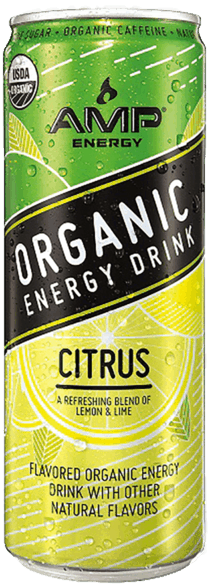 Amp Organic Energy Drink (217x600), Png Download