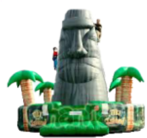 Tiki Island Rock Wall - Tiki Island Inflatable Climbing Wall (850x596), Png Download