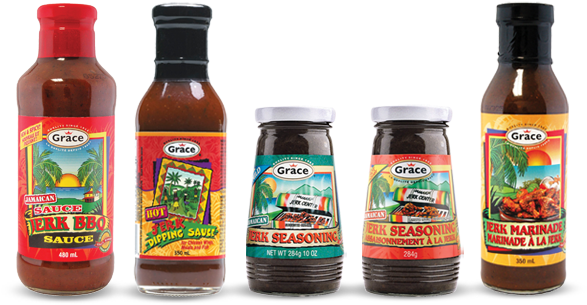 Grace Foods Jerk Seasoning - Grace Jamaican Style Jerk Bbq Sauce (732x371), Png Download
