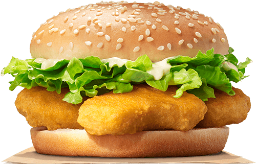 Nugget Burger - Burger King Chicken Nugget Burger (500x540), Png Download