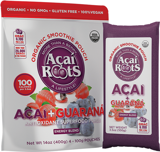 Acai Guarana - Acai Roots Pure Powder Pouch - 4 Oz Pouch (800x640), Png Download