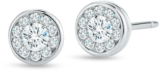 Classic Diamondstud Earrings With Diamonds - Earring (1600x1600), Png Download