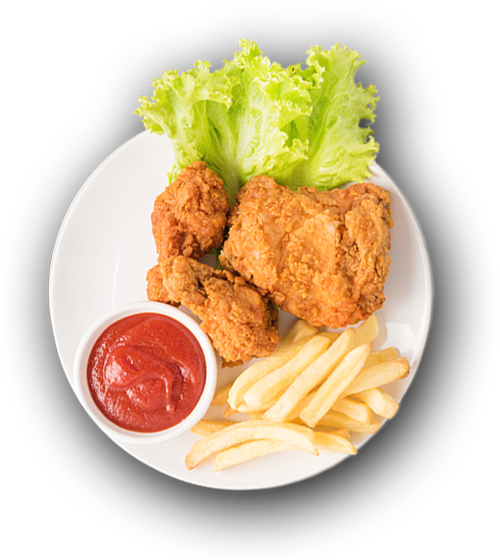 Landing Slide Img 2 - Crispy Fried Chicken (500x560), Png Download