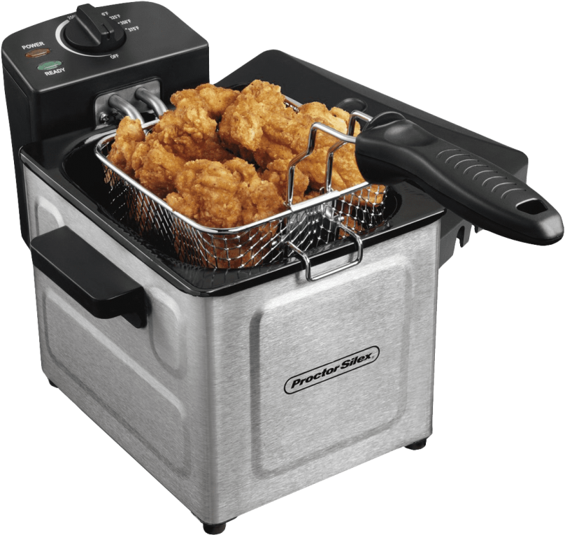 Free Png Electric Deep Fryer Png Images Transparent - Proctor Silex 1.5 L Professional-style Deep Fryer, (850x793), Png Download