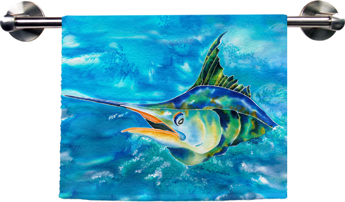 Live Free Splash The Marlin Glass Cutting Board (500x293), Png Download