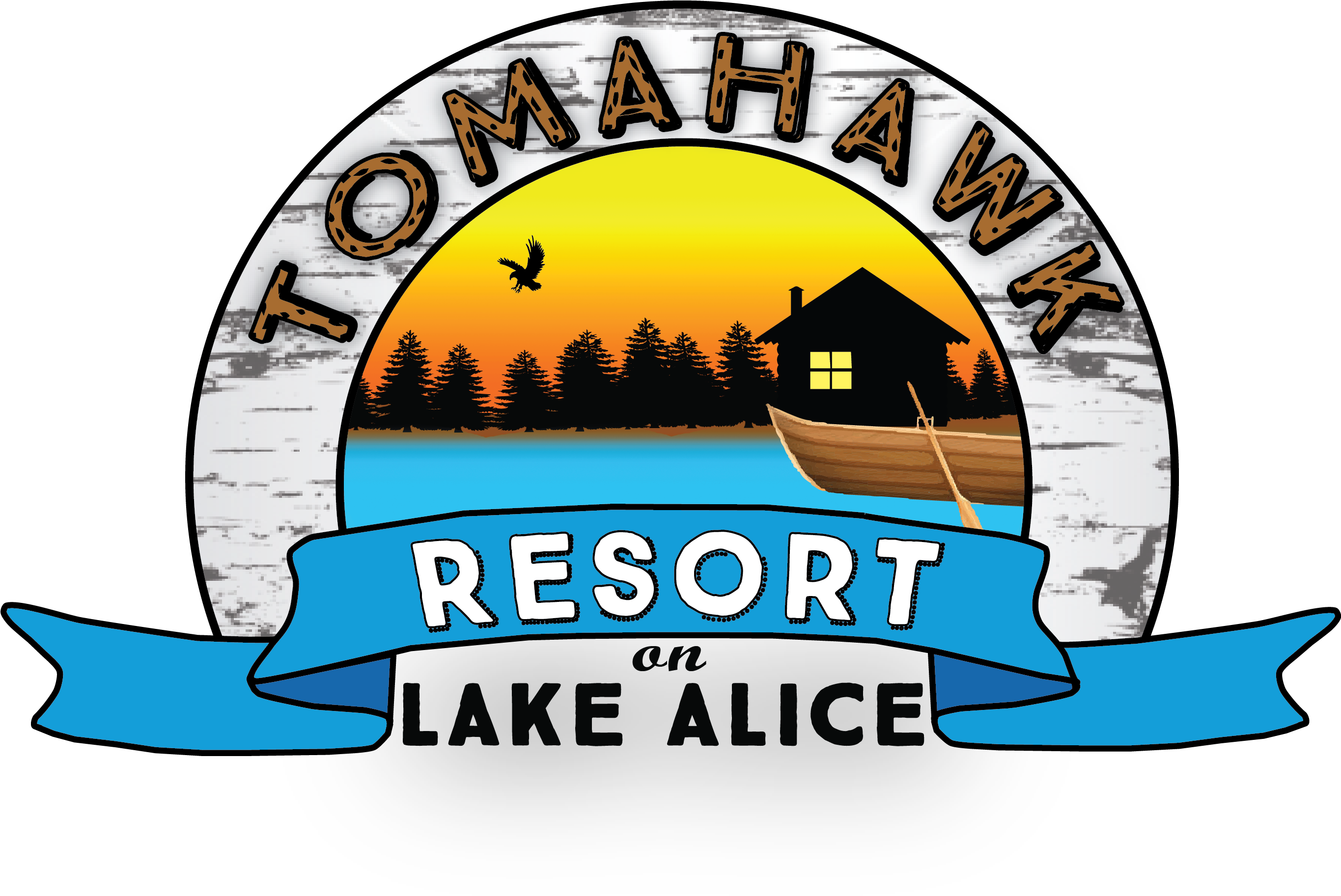 Logo - Tomahawk Resort On Lake Alice (2729x2182), Png Download