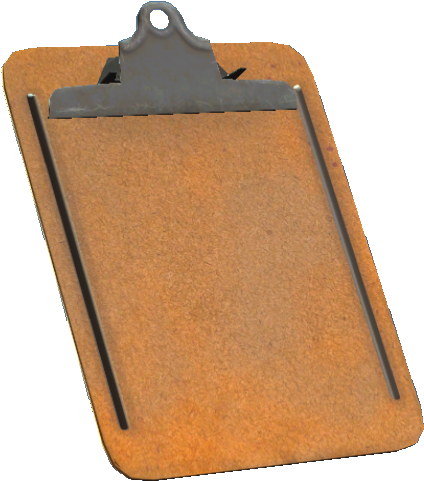 Clipboard Fo4 - Portable Network Graphics (489x543), Png Download