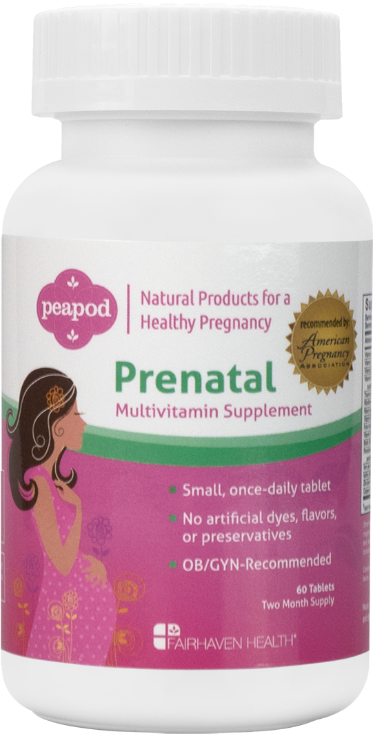 Buy Peapod Prenatal - Fairhaven Health, Pregnancy Plus, Prenatal, 60 Tablets (1000x1176), Png Download