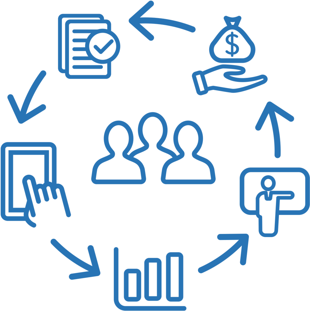 Organizational Development Icon-blue (1000x1000), Png Download