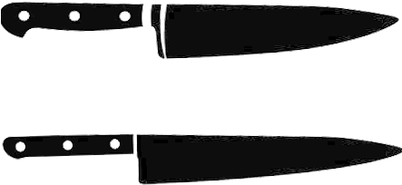 Cuchillo Dibujo Png - Silueta Cuchillo Png (442x442), Png Download