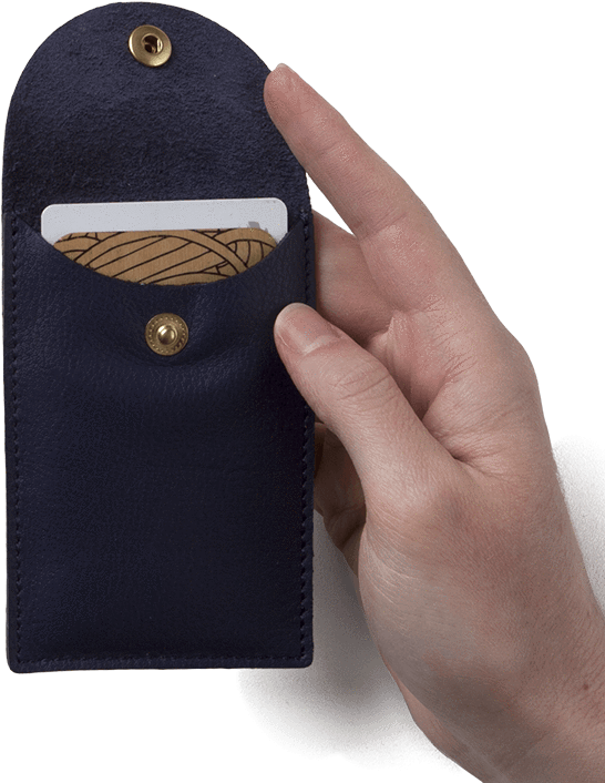 Nappa Leather Card Case - Leather (800x800), Png Download