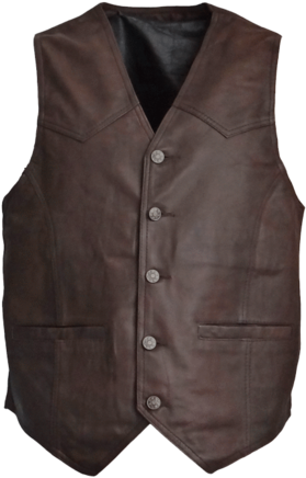 Leather Vest Herbert Lamb-leather Brown Nappa - Nappa Leather (320x500), Png Download