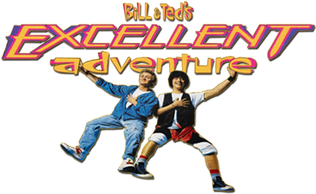 Bill & Ted's Excellent Adventure Movie Image With Logo - Bill And Ted's Excellent Adventure Png (500x281), Png Download