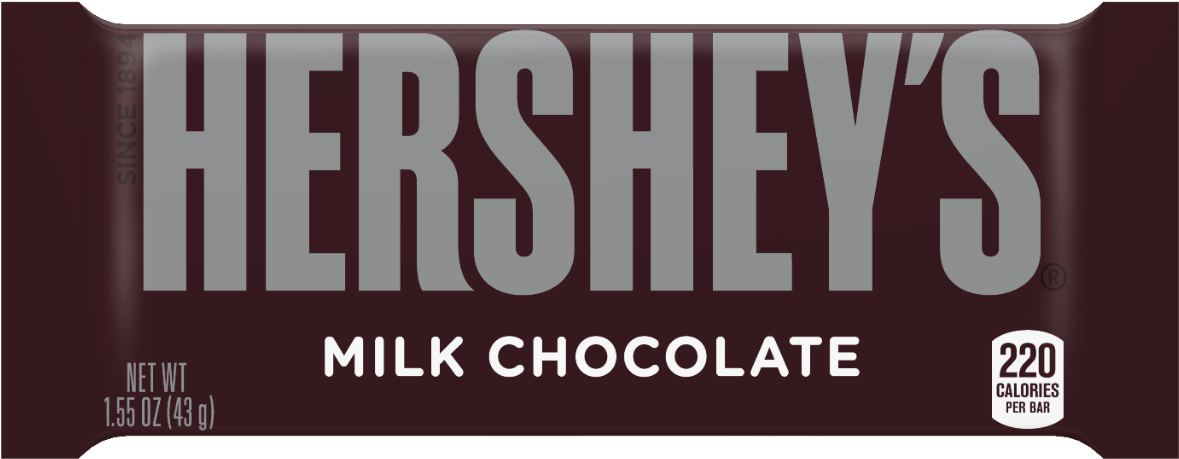 Hersheys Milk Chocolate - 1.55 Oz (500x400), Png Download