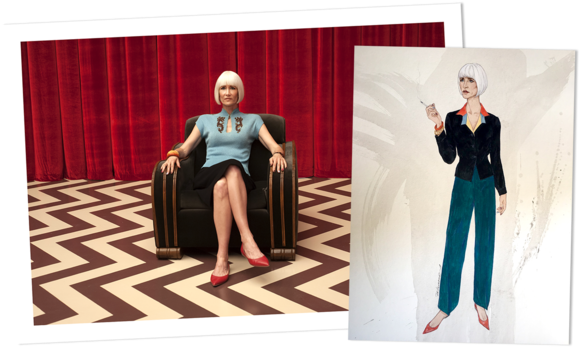 Embed01 Twin Peaks Costume Designer - Diane Twin Peaks Outfit (690x460), Png Download