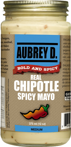 Unique And Delicious With Chipotle Peppers This Mayo - Aubrey D. Chipotle Real Mayo - 12 Oz Jar (300x522), Png Download