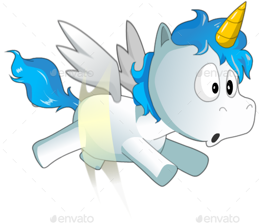 Game Art/unicorn-fly0001 - Game (533x461), Png Download
