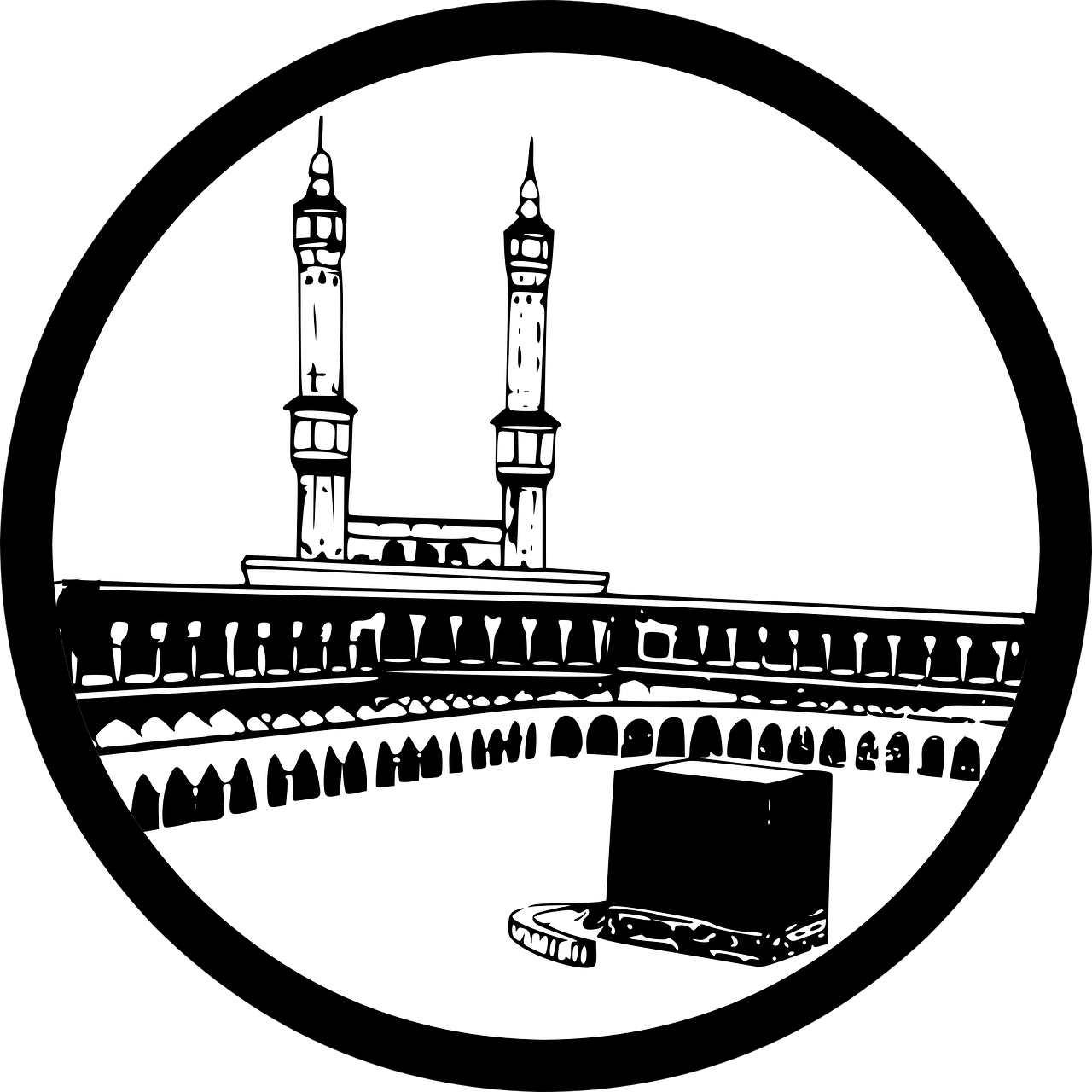 Mecca-3610381 960 720 - Gambar Kabah Hitam Putih (720x720), Png Download