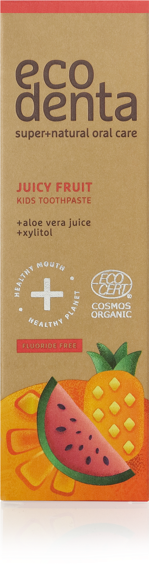 4770001001400 Ecodentajuicy Fruit Dezute 01 1539148958 - Fruit (900x2077), Png Download