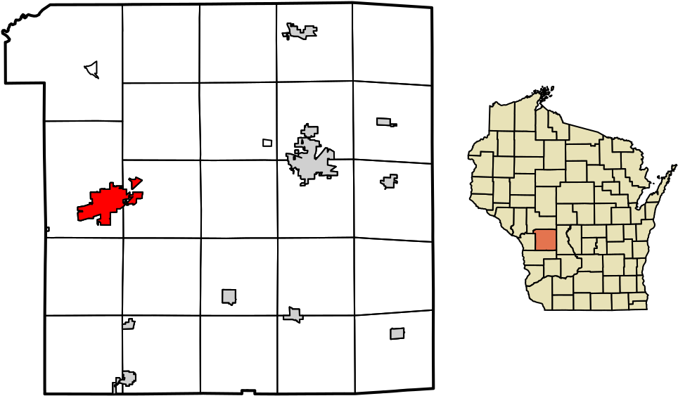 Monroe County Wisconsin Incorporated And Unincorporated - Wisconsin (1024x622), Png Download