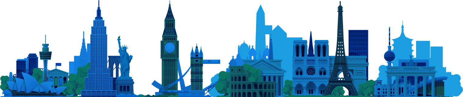 Landmarks - Usa Landmarks Png (1521x320), Png Download