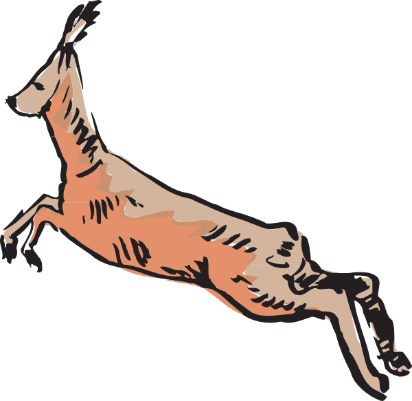 Antelope Jumping Svg Clip Arts 600 X 583 Px (600x583), Png Download