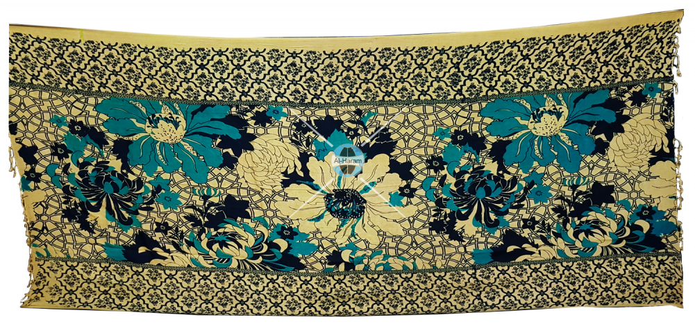 Yellow Green Screen Printed Viscose Shawl (1000x1000), Png Download