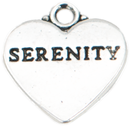 Silver "serenity" Charm - Locket (600x600), Png Download