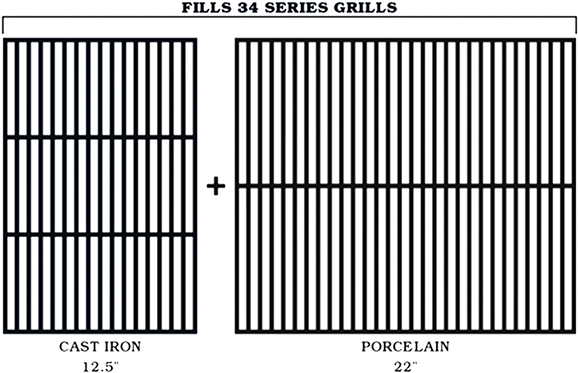 Traeger 34 Series Cast Iron Grill Grate Kit - Pro 22 Traeger Dimensions (600x600), Png Download
