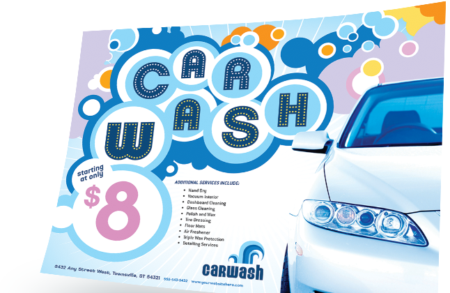 Poster Templates, Poster Designs, Business Posters, - Car Wash Fundraiser Flyer Template (646x420), Png Download