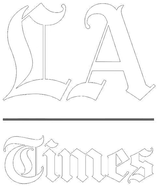 Just A Few Of The Publications That Have Featured Figure - La Times (900x900), Png Download