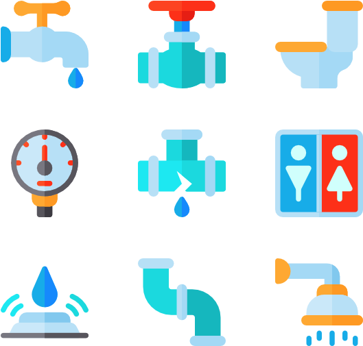 Plumber Tools And Elements - Plumber Flat Icon (600x564), Png Download