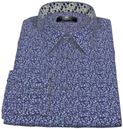 Blue Floral Print - Pattern (450x562), Png Download