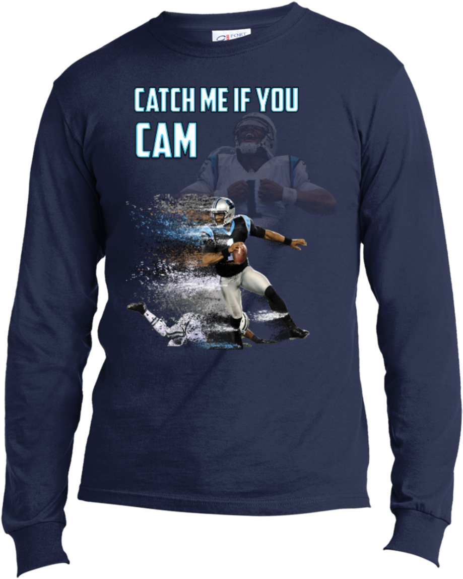 Cam Newton Panthers Custom Designed Fan Long Sleeve - I'm A Skiing Dad Just Like A Normal D (1155x1155), Png Download